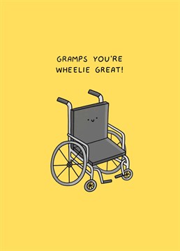Send gramps this wonderfully punny Scribbler Birthday card to tickle his funny bone and let the good times roll!