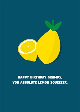 If your gramps is a real Cockney geezer, send him this funny birthday card and a tumble down the sink on you. Designed by Scribbler.