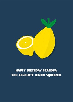 If your grandpa is a real Cockney geezer, send him this funny birthday card and a tumble down the sink on you. Designed by Scribbler.