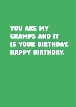 We love a birthday card for your gramps that does exactly what it says on the tin. State the obvious with this funny Scribbler design.
