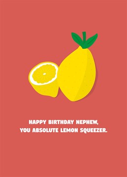 If your nephew is a real Cockney geezer, send him this funny birthday card and a tumble down the sink on you. Designed by Scribbler.