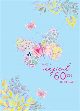 Make sure their milestone celebration is extra special by sending this gorgeous 60th birthday card to a loved one. Illustrated by Holly Hurst for Scribbler.