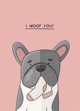 If you love French Bulldogs, this Anniversary card's for you! Who could say no to that adorable face? It must be love! Designed by Scribbler.