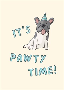 Wave your paws in the air like you just don't care! It's time to party so send a dog lover this super cute birthday card by Scribbler.