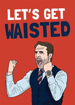 Back of the net! Take inspo from Gareth Southgate and celebrate as if England's just won the Euros with this punny, football inspired Scribbler Birthday card.