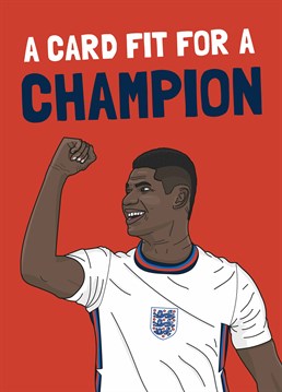 Full Marcs! Send a legend to a legend with this celebratory football inspired Birthday card by Scribbler.