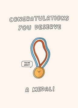 Let someone know they're an absolute hero by awarding them this prestigious congratulations card by Scribbler.