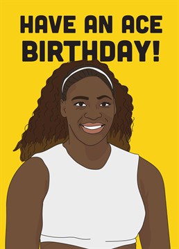 Make sure their birthday's a grand slam with this Wimbledon inspired Scribbler card, featuring tennis legend Serena Williams.