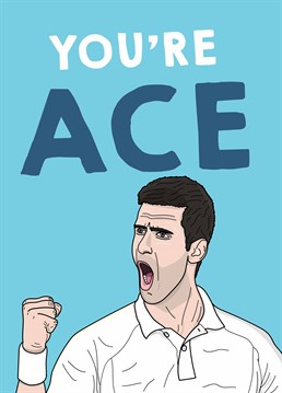 Let someone special know they're number one in your eyes with this Wimbledon inspired Scribbler card, featuring tennis legend Novak Djokovic.