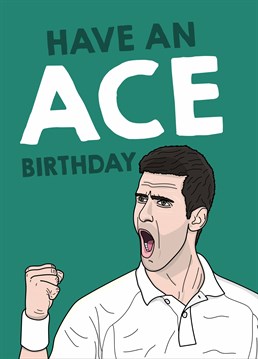 Make sure their birthday's a grand slam with this Wimbledon inspired Scribbler card, featuring tennis legend Novak Djokovic.