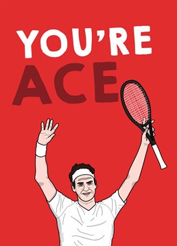What a pro! Send this Federer inspired Scribbler card to a tennis lover and tell them they're an absolute legend.