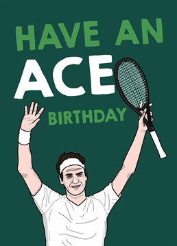 Make sure their birthday's a grand slam with this Wimbledon inspired Scribbler card, featuring tennis legend Roger Federer.
