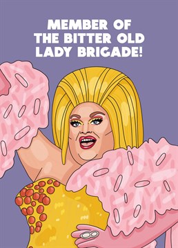 Send birthday wishes to an old glamour toad with this sickening, Drag Race inspired Scribbler card.