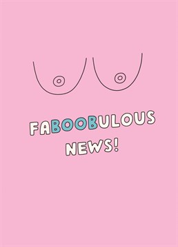 Congratulate a loved one on the breast news EVER with this cheeky Scribbler card, designed to support CoppaFeel! breast cancer awareness charity.