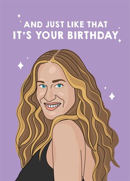 I couldn't help but wonder... How did I get so old?! If they're a Carrie through and through, make their birthday extra glamorous with this Scribbler card.