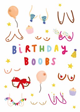 Make sure they get their party pants on and have a fa-boob-ulous birthday! This Scribbler card is designed to support CoppaFeel! breast cancer awareness charity.