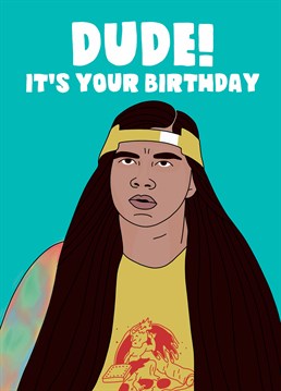 Wish your brochacho a totally shmackin' pizza-filled birthday courtesy of Argyle with this funny Stranger Things inspired card, by Scribbler.