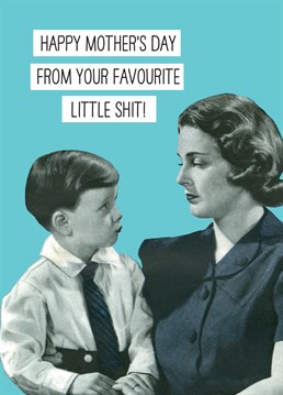 Attempt to make up for being an annoying little shit every other day of the year and give her a laugh on Mother's Day with this cheeky, retro style Scribbler card.