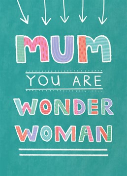 If your mum's your own personal superhero, send her this lovely Mother's Day card by Scribbler.