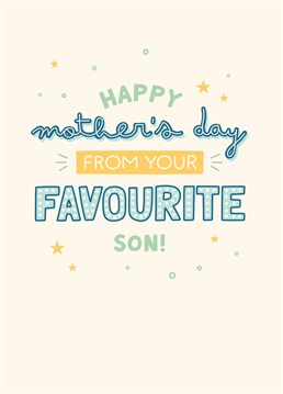 Use this Mother's Day card to trump your bro and claim the number one spot! Designed by Scribbler.
