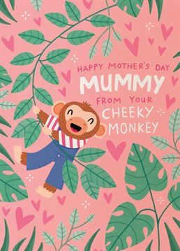 Help a little one to send this cute Mother's Day card that she'll go absolutely bananas for! Designed by Scribbler.