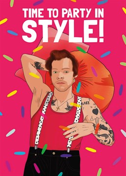The perfect, music-themed birthday card for a Harry fan that'll literally never go out of style! Designed by Scribbler.