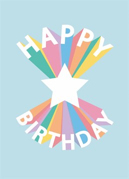 The cutest, typography Scribbler card for sending to any superstar and adding a sprinkle of rainbow magic to their birthday.