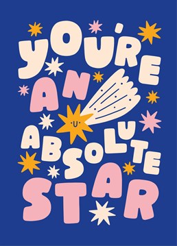 Whether you're congratulating a rising star, or saything thank you to a total superstar, this adorable Scribbler card will put a big smile on someone's face.