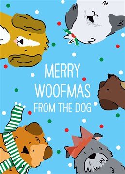 If the dog really wants to send their favourite human a Christmas card you can help them out by ordering this one especially. Designed by Scribbler.