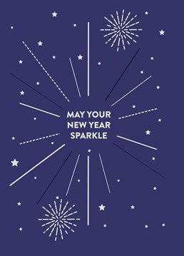 Celebrate the new year with a bang! Send this simple, starry design to wish your loved ones well. Designed by Scribbler.
