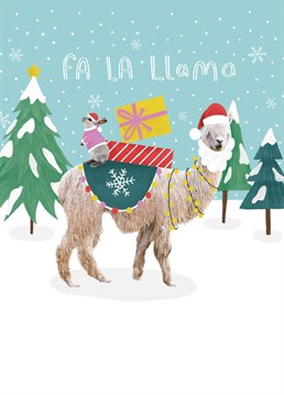 Alpaca the presents! Deck the halls and make sure they have a llamazing Christmas with this punny Scribbler card.