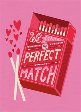 Stoke the flames of passion on Valentine's Day and send this colourful, contemporary card to your perfect match. Designed by Scribbler.