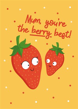 Send this punny Mother's Day card to a mum you love BERRY much and thank her for everything she does for you. Designed by Scribbler.