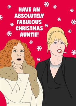 Send your auntie this iconic Scribbler Christmas card and make her feel like part of the Ab Fab possy with Patsy and Edina.