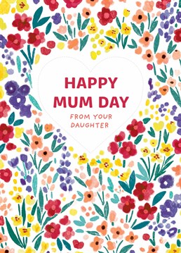 Send this cute and colourful Mother's Day card to make sure your mum knows it's from her favourite daughter. Designed by Scribbler.
