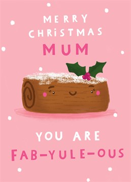 If mum's favourite Christmas food is the chocolate log, then she has great taste and deserves this cute Scribbler card to make her smile.