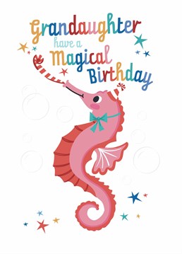 Ideal for a little one, send some magical birthday wishes from under the sea with this adorable Scribbler card for your granddaughter.