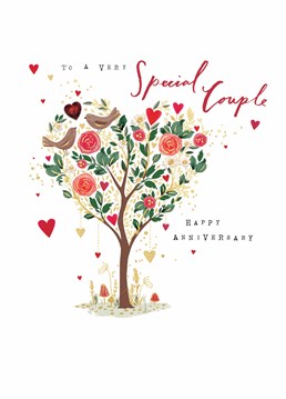 They were meant to be! Send this traditional-style anniversary card to celebrate a couple who mean the world to you. Designed by Scribbler.