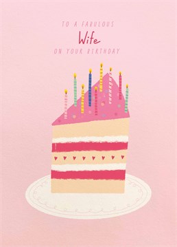 Make wishing your wife 'Happy Birthday' a piece of cake with this cute (and delicious looking) card by Scribbler.