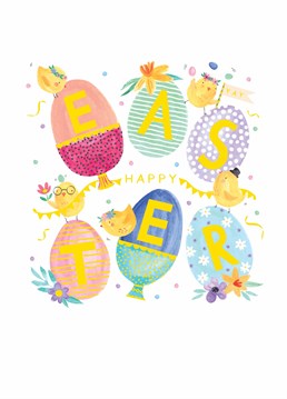 This lovely, bright Scribbler design featuring patterned eggs will get someone feeling very excited for Easter and all the chocolate eating!