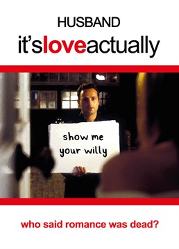 Richard Curtis eat your heart out. Inject a little romance into your Christmas celebration with this hilariously rude Scribbler card. How could he refuse?!