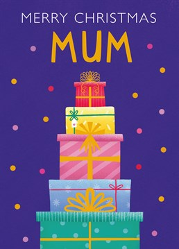 Raise her expectations high! This cheery and colourful Christmas card will surely brighten mum's day - now just to get the presents to go with it! Designed by Scribbler.