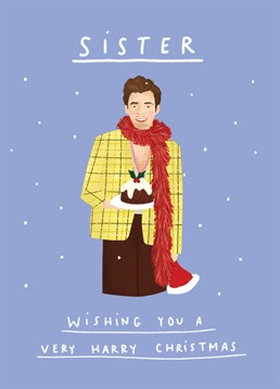 Send your Harry Styles obsessed sister lots of love (on tour) with this cute, music themed Christmas card. Designed by Scribbler.