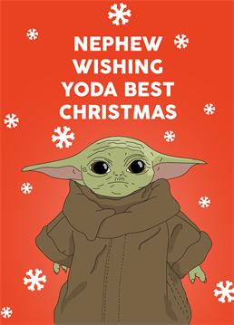 Christmas it is? Make your Mandalorian-loving nephew happy with this adorable Scribbler card.