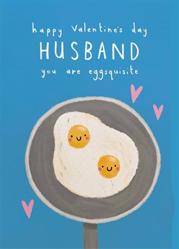 You guys make a cracking pair! Send this perfectly punny Scribbler card to your egg-cellent husband on Valentine's Day.