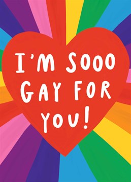 This Valentine's card is soo gay, and that's great 'cos so are you! Make your partner laugh with this hilarious Scribbler design.