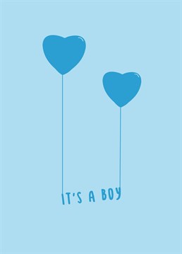 Say congratulations with this heartfelt 'IT'S A BOY' new baby card.