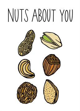 Nuts about someone? Let them know with this cracking illustrated nut card.
