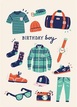 Perfect to send to boys on their birthday by Sadler Jones.