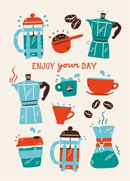 Perfect to send to coffee lovers on their birthday by Sadler Jones.